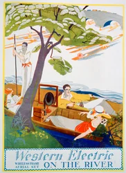A Western Electric Company vezeték nélküli keretes antennakészleteinek hirdetése, 1923