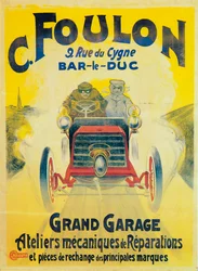 C Foulons Garage, Bar-le-Duc, Franciaország, c1900 hirdetés