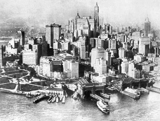 Légifelvétel Lower New Yorkról, USA, 1926