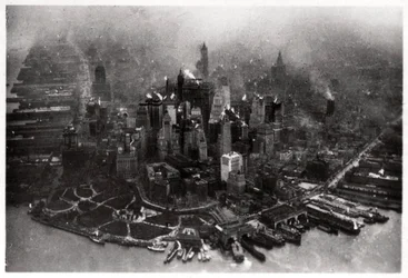 Manhattan légifelvétele, New York City, USA, egy Zeppelinről, 1928 1933
