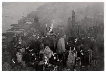 Manhattan légifelvétele, New York City, USA, egy Zeppelinről, 1928 1933
