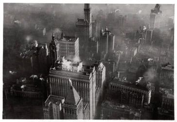 Manhattan légifelvétele, New York City, USA, egy Zeppelinről, 1928 1933