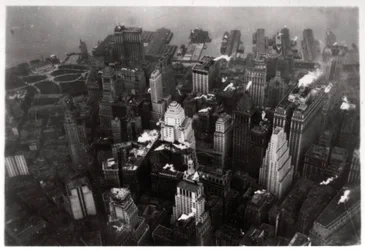 Manhattan légifelvétele, New York City, USA, egy Zeppelinről, 1928 1933