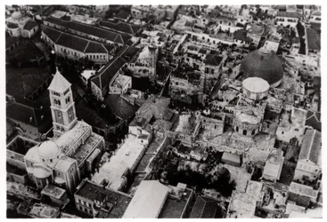 A Szent Sír templom légi felvétele, Jeruzsálem, Palesztina, Zeppelinről, 1931 1933