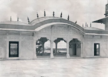 Agra. A Khas Mahal a Taj-t mutatja, 1910.