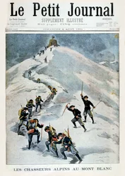 Alpesi vadászok a Mont Blanc-on, 1901