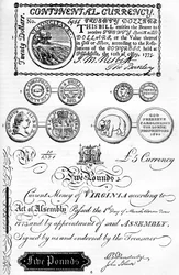 Amerikai érmék és papírpénzek, 17-18. század c1880