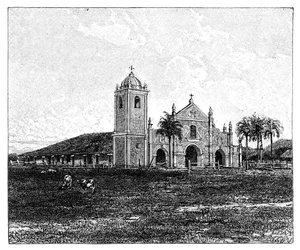 Egy régi jezsuita templom, Pirayu, Paraguay, 1895