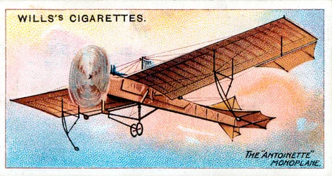 Hubert Latham francia repülős Antoinette monoplánja, 1910