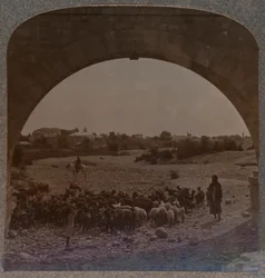Vízvezeték, amely Jerikót mutatja a boltíven keresztül, 1900. sz
