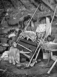 Araukán női szövés, Chile, 1922