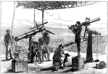 Napfogyatkozásra váró csillagászok, India, 1872
