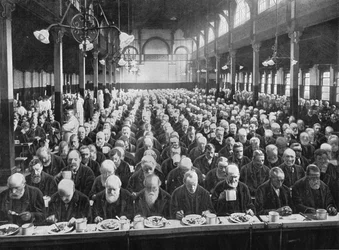 Vacsoránál St Marylebone Workhouse, London, 1901 1903