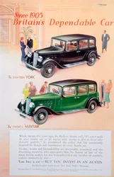 Austin autóhirdetés, 1935