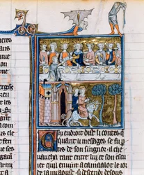 Bankett és lovasok, c1280-1290