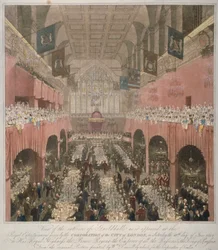 Bankett a Guildhallban, City of London, 1814-1815.