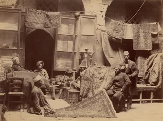 Bazár, Szőnyegkereskedők, 1870-es évek.