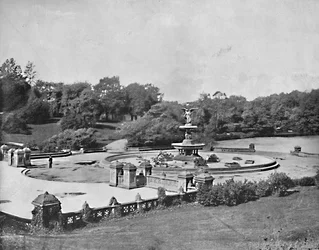 Bethesda Fountain, Central Park, New York, 1897.