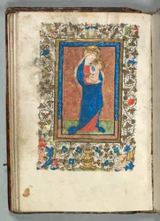 Órakönyv Metz használata: Fol. 26v, Szűz és gyermek, c. 1440.