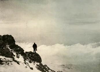 Brocklehurst lenézett az Erebus-hegyről, 1908, 1909