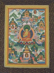 Buddha lótusz talapzaton ül, 19. század.