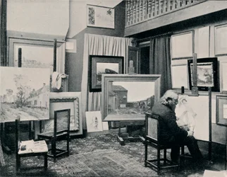 C. Cazin műtermében, 1897