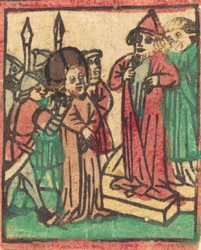 Ruhát tépő Kaifás, valószínűleg 1449.