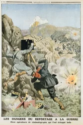 Operatőrök tűz alatt forgatás közben az első balkáni háborúban, 1912