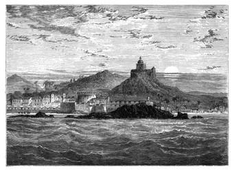 Cape Coast Castle, Gold Coast, Nyugat-Afrika, 1890