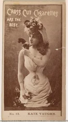 Kate Vaughn, a 12-es számú kártya a Színészek és színésznők N145-2 sorozatából, amelyet Duke... adott ki, 1880-as évek.