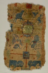 Szőnyegtöredék, c. 1400-as évek.