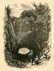 Barlang a Pegwell-öbölben, 1898.