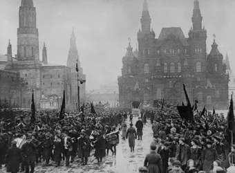 Ünnepségek az októberi forradalom 8. évfordulója alkalmából Moszkvában, 1925.