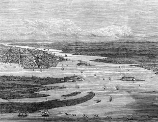 Charleston kikötője, Dél-Karolina, elsüllyedt hajókkal