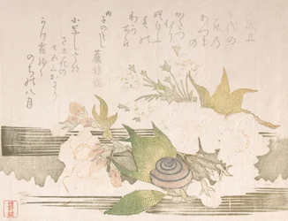 Cseresznyevirágok és egy csiga, 1816.
