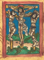 Krisztus a kereszten a két tolvaj között, c. 14901500.