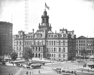 Városháza, Detroit, Michigan, USA, 1900.