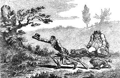 Cockney sportemberek nyulat találnak, 1800