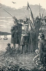 Columbus birtokba veszi San Salvadort Spanyolország számára, 1904