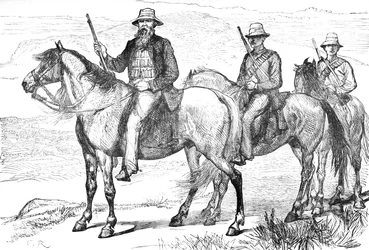 Piet Uys parancsnok, a transzvaali lovas önkéntesek közül, 1880