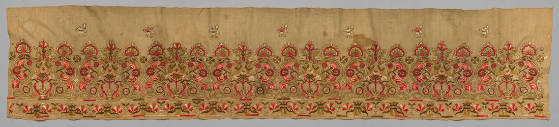 Komplett szoknyaszegély, 1700-as évek.