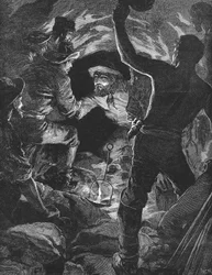 A Szent Gotthárd-alagút befejezése az Alpok alatt, 1880
