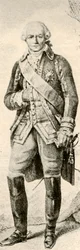 Comte de Rochambeau, egy francia tiszt ruháját mutatja, 1791, 1937.