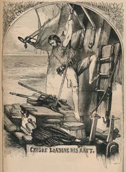 Crusoe betölti a tutaját, c1870