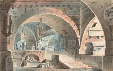 Kripta térdelő gyászolóval, 1830-40.