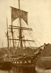 Cutty Sark, A híres régi kínai klipper, amely az összes sebességrekordot megdöntötte a hetvenes és nyolcvanas években