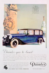 Daimler Straight 8 autóhirdetés, 1935