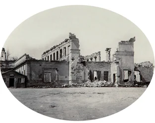 Megrongálódott épület Szevasztopolban a krími háború után, Krím, 1850-es évek