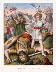 Dávid megöli Góliátot, 1860