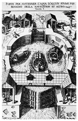 Leonardo da Vinci csuklós csatornazárak terve, 1956. 15. század